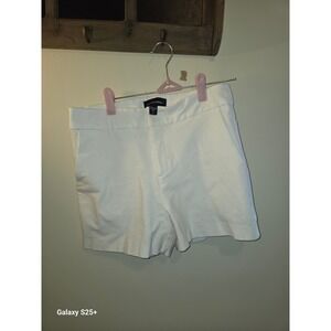 Madison Twenty White Dress Shorts Womens Size 6 Flat Front Tailored Summer